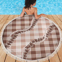 Beige Hawaii Palaka Beach Blanket Hawaiian Pikake Lei LT05 - Polynesian Pride