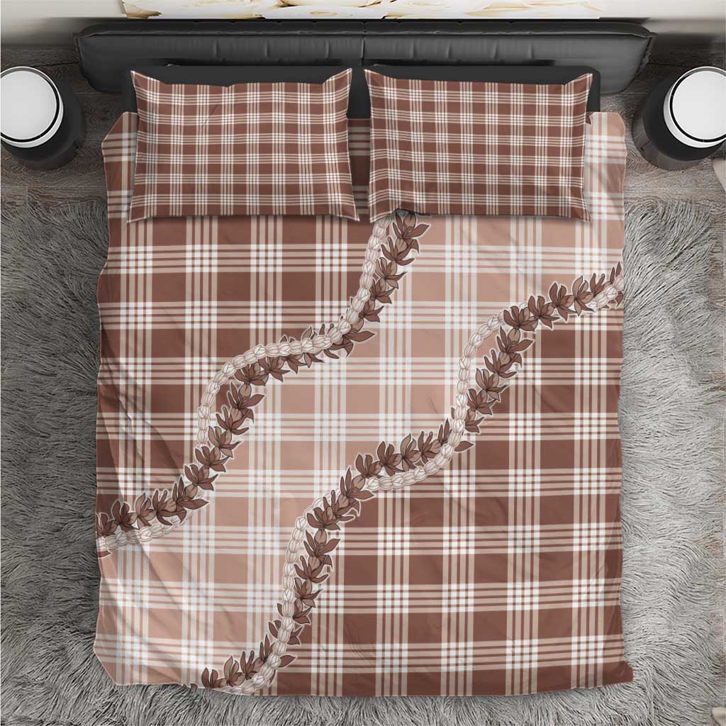 Beige Hawaii Palaka Bedding Set Hawaiian Pikake Lei LT05 Beige - Polynesian Pride