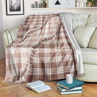 Beige Hawaii Palaka Blanket Hawaiian Pikake Lei LT05 Beige - Polynesian Pride