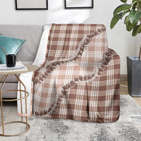 Beige Hawaii Palaka Blanket Hawaiian Pikake Lei LT05 - Polynesian Pride