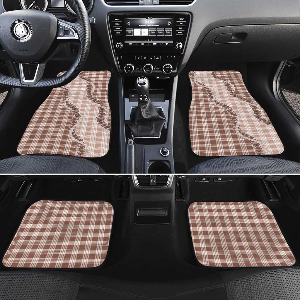 Beige Hawaii Palaka Car Mats Hawaiian Pikake Lei LT05 Set 4pcs Beige - Polynesian Pride