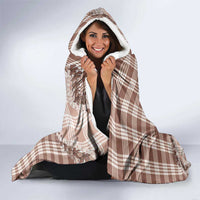 Beige Hawaii Palaka Hooded Blanket Hawaiian Pikake Lei
