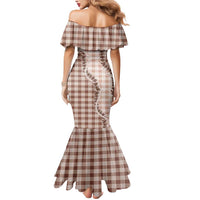Beige Hawaii Palaka Mermaid Dress Hawaiian Pikake Lei LT05 - Polynesian Pride