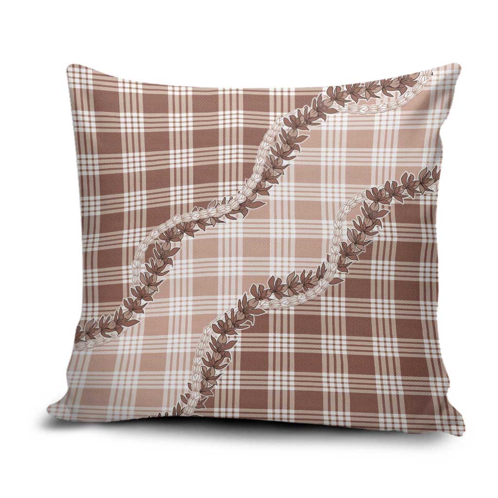 Beige Hawaii Palaka Pillow Cover Hawaiian Pikake Lei LT05 Beige - Polynesian Pride