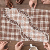 Beige Hawaii Palaka Puzzle Hawaiian Pikake Lei LT05 - Polynesian Pride