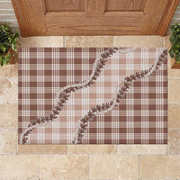 Beige Hawaii Palaka Rubber Doormat Hawaiian Pikake Lei