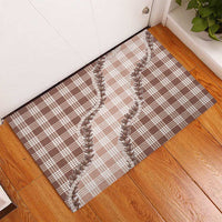 Beige Hawaii Palaka Rubber Doormat Hawaiian Pikake Lei
