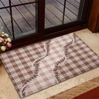 Beige Hawaii Palaka Rubber Doormat Hawaiian Pikake Lei