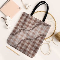 Beige Hawaii Palaka Tote Bag Hawaiian Pikake Lei LT05 Black Strap One Size Beige - Polynesian Pride