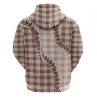 Beige Hawaii Palaka Zip Hoodie Hawaiian Pikake Lei LT05 - Polynesian Pride