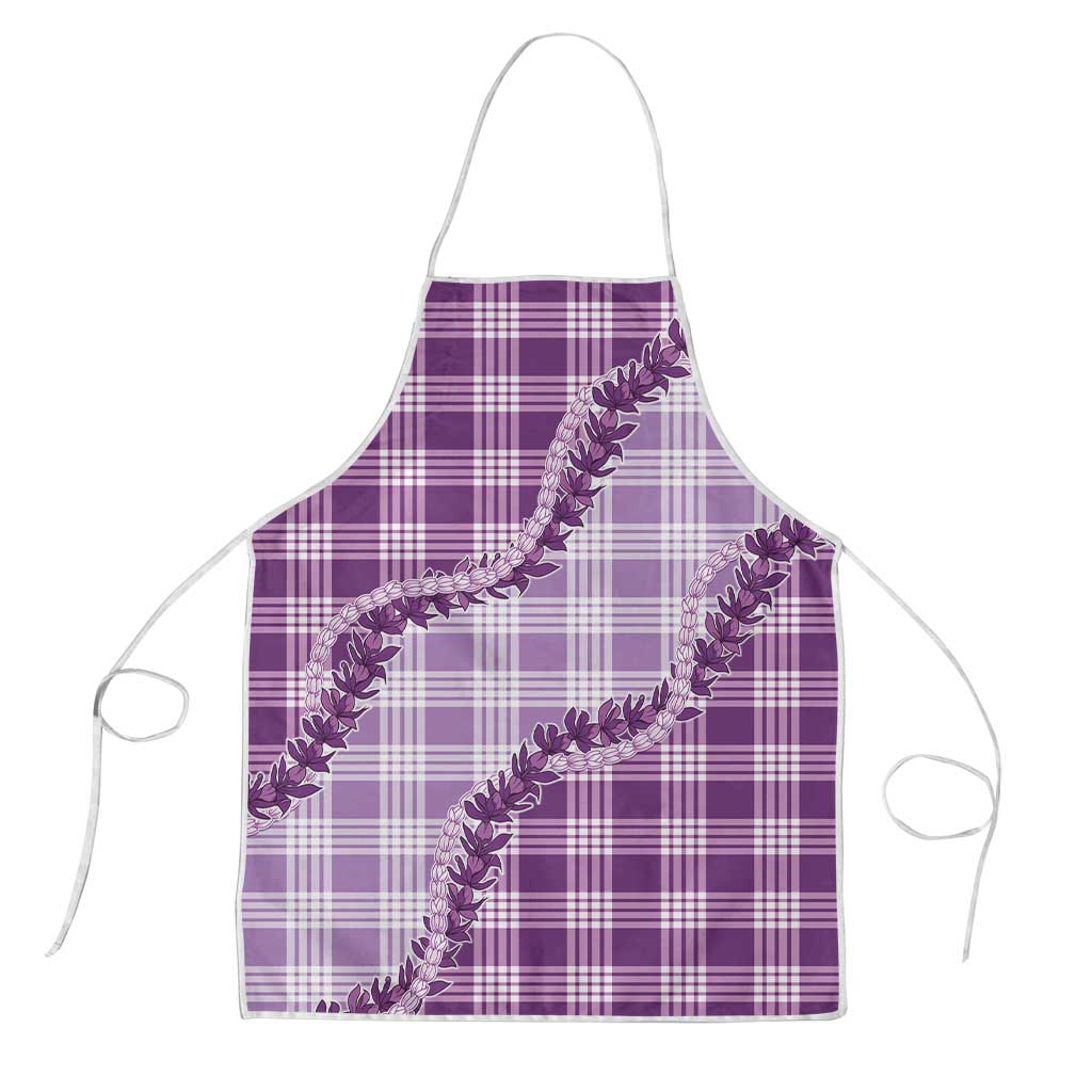 Violet Hawaii Palaka Apron Hawaiian Pikake Lei LT05 Violet - Polynesian Pride