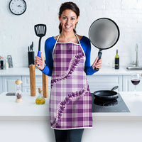 Violet Hawaii Palaka Apron Hawaiian Pikake Lei