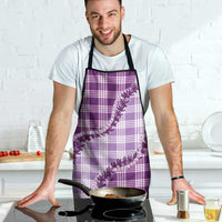 Violet Hawaii Palaka Apron Hawaiian Pikake Lei