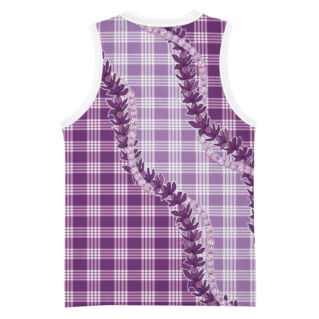 Violet Hawaii Palaka Basketball Jersey Hawaiian Pikake Lei LT05 - Polynesian Pride