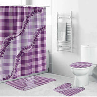 Violet Hawaii Palaka Bathroom Set Hawaiian Pikake Lei LT05 Bathroom Set (4 pcs) Violet - Polynesian Pride