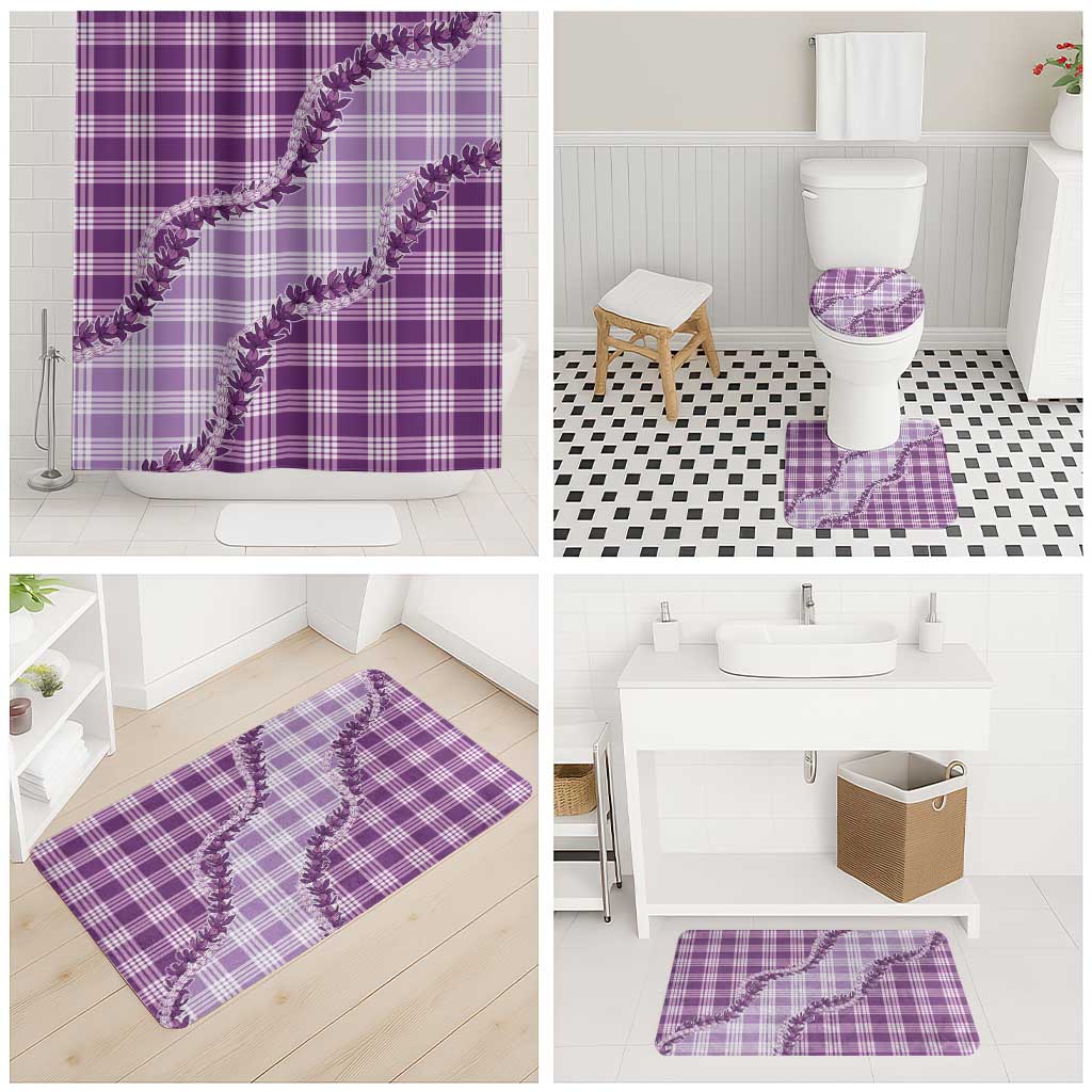 Violet Hawaii Palaka Bathroom Set Hawaiian Pikake Lei LT05 - Polynesian Pride