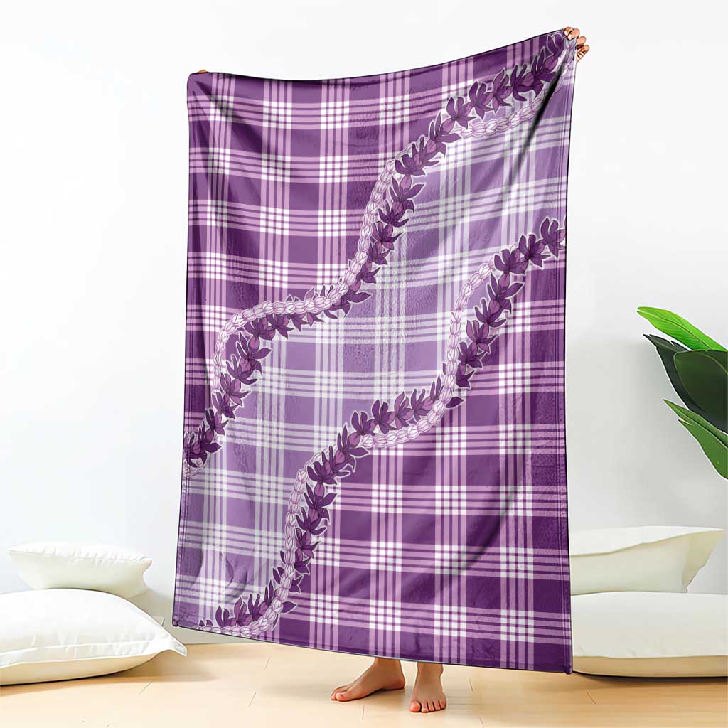 Violet Hawaii Palaka Blanket Hawaiian Pikake Lei LT05 - Polynesian Pride