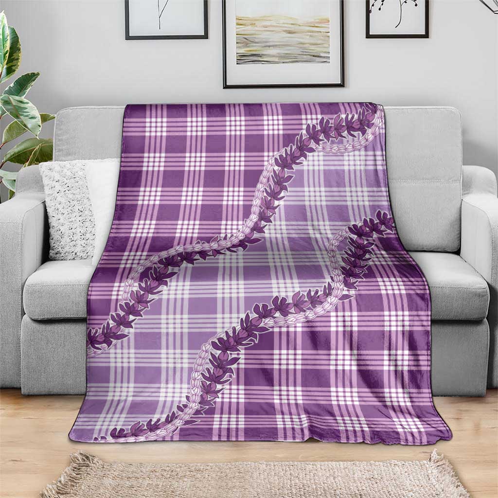 Violet Hawaii Palaka Blanket Hawaiian Pikake Lei LT05 - Polynesian Pride
