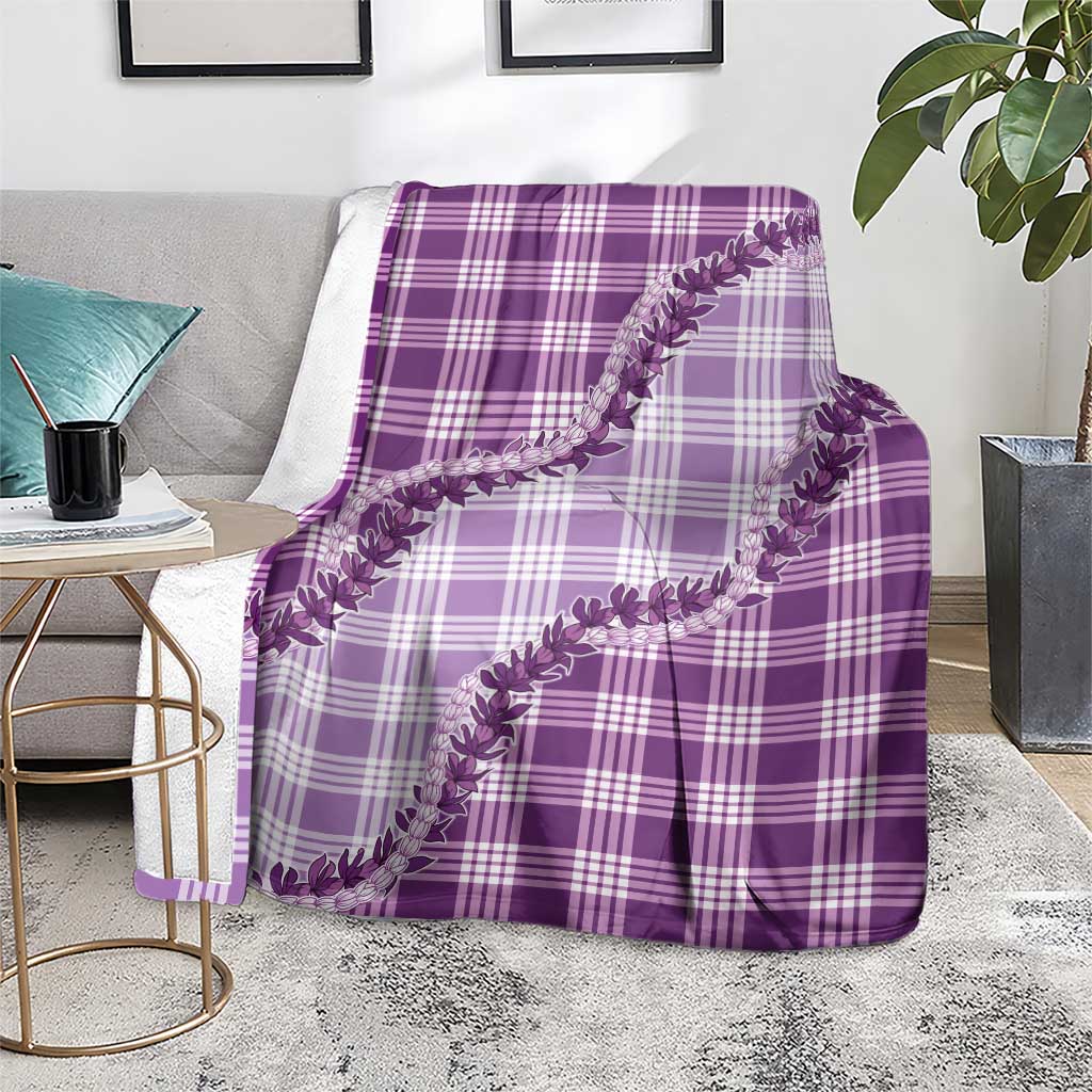 Violet Hawaii Palaka Blanket Hawaiian Pikake Lei LT05 - Polynesian Pride