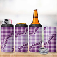 Violet Hawaii Palaka 4 in 1 Can Cooler Tumbler Hawaiian Pikake Lei LT05 - Polynesian Pride