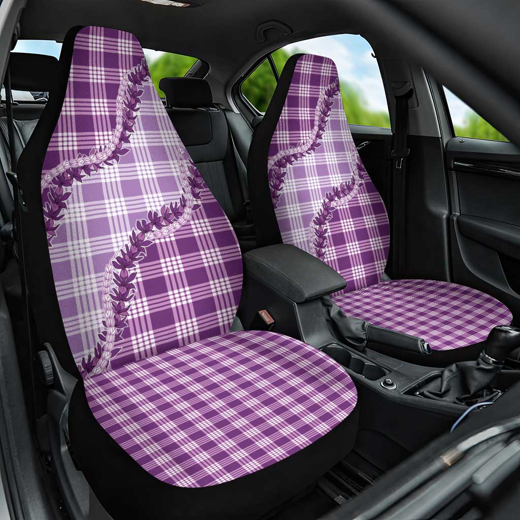 Violet Hawaii Palaka Car Seat Cover Hawaiian Pikake Lei