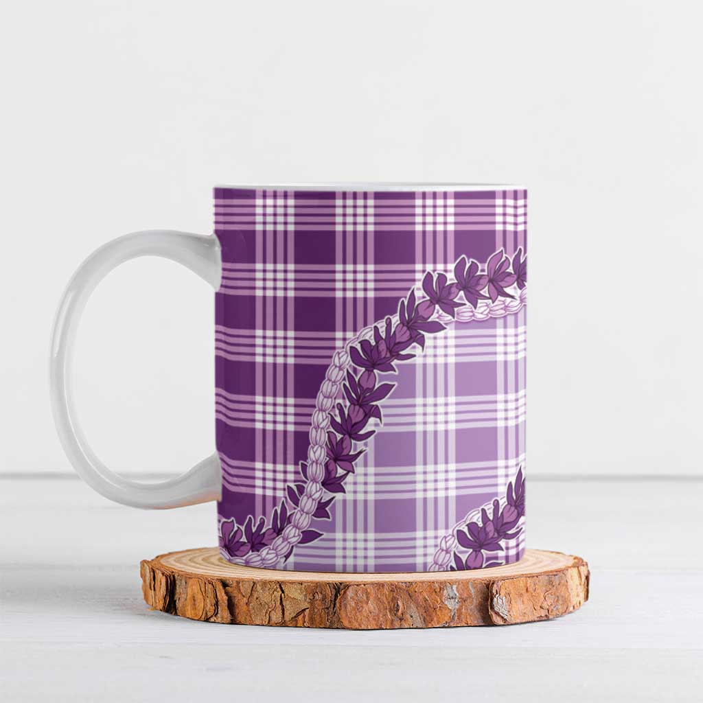 Violet Hawaii Palaka Ceramic Mug Hawaiian Pikake Lei LT05 Violet - Polynesian Pride