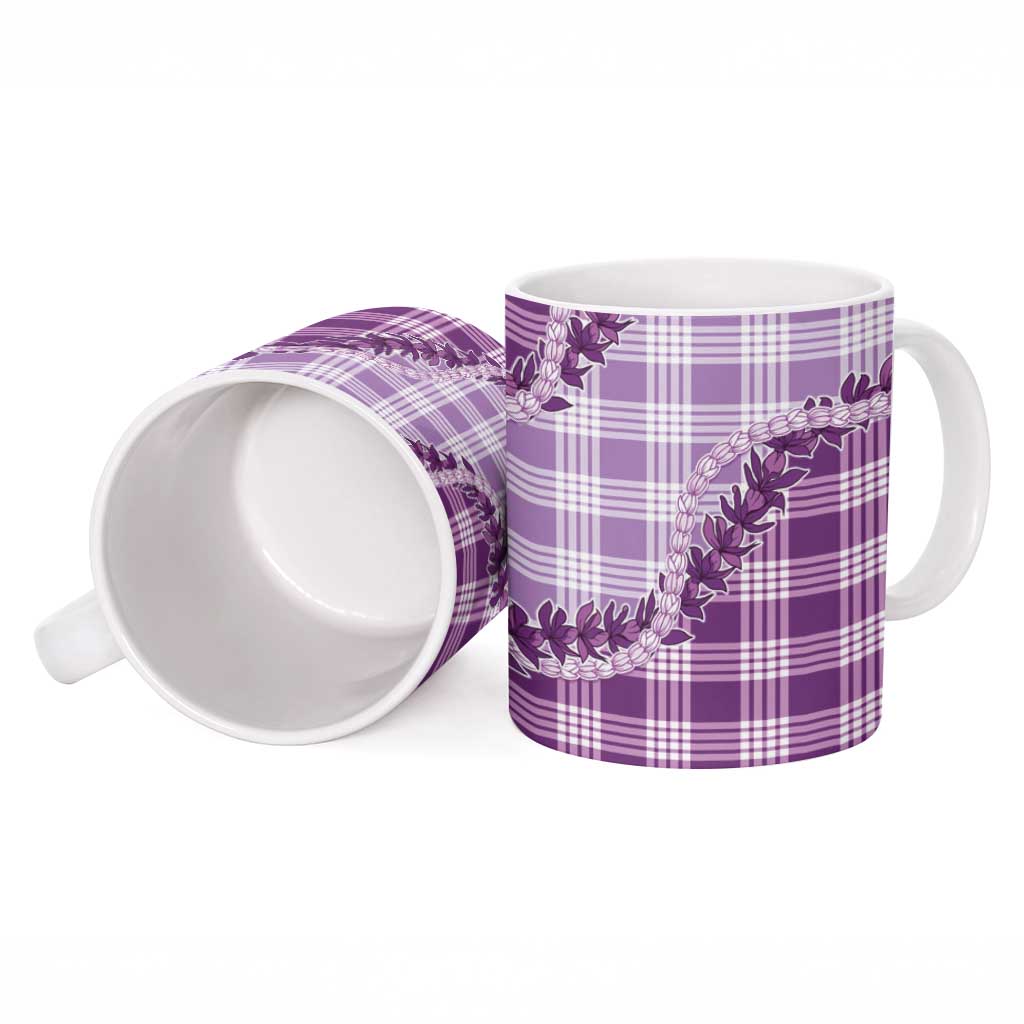 Violet Hawaii Palaka Ceramic Mug Hawaiian Pikake Lei LT05 - Polynesian Pride