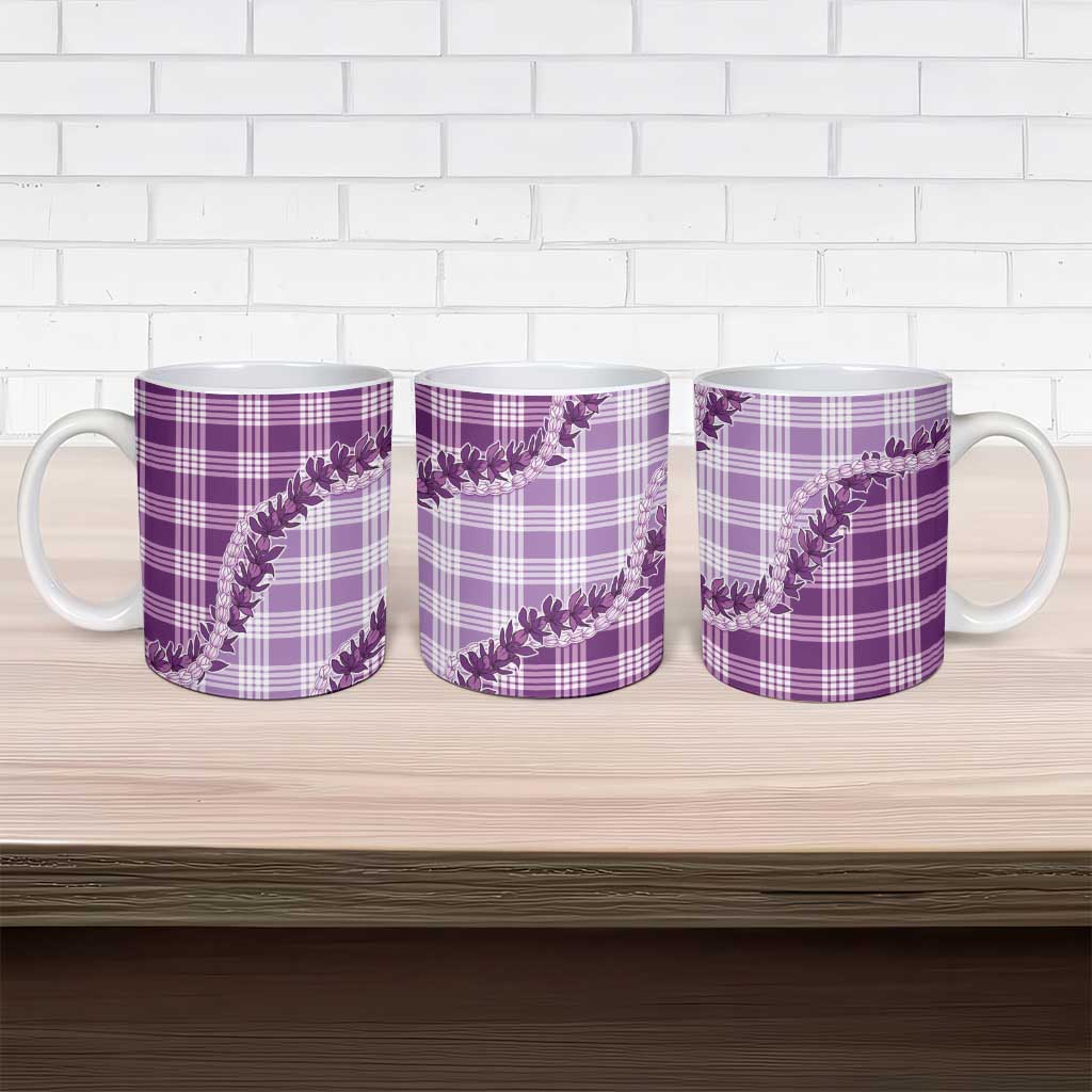Violet Hawaii Palaka Ceramic Mug Hawaiian Pikake Lei LT05 - Polynesian Pride