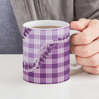 Violet Hawaii Palaka Ceramic Mug Hawaiian Pikake Lei LT05 - Polynesian Pride