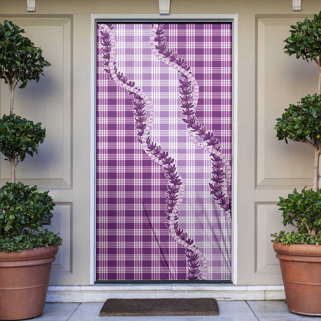Violet Hawaii Palaka Door Cover Hawaiian Pikake Lei