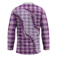 Violet Hawaii Palaka Hockey Jersey Hawaiian Pikake Lei LT05 - Polynesian Pride