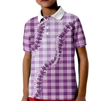 Violet Hawaii Palaka Kid Polo Shirt Hawaiian Pikake Lei LT05 Kid Violet - Polynesian Pride