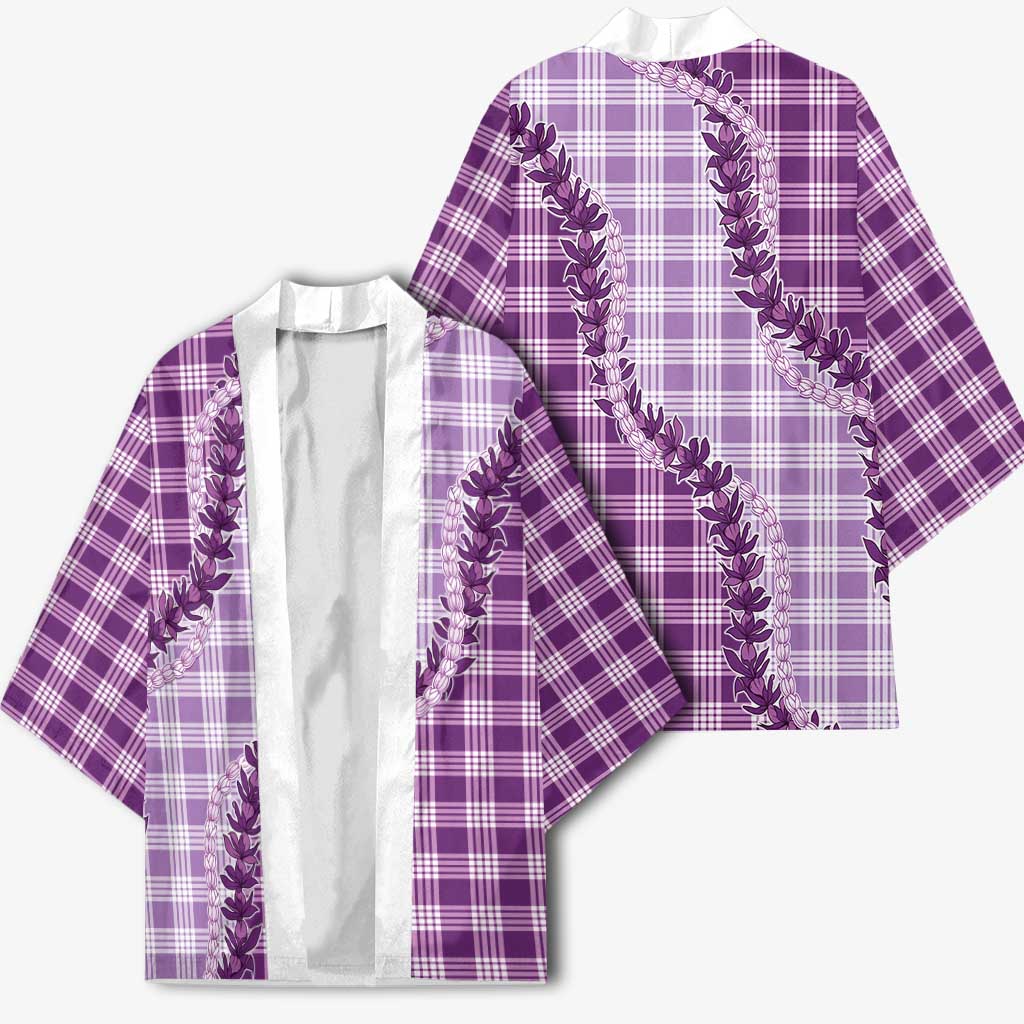 Violet Hawaii Palaka Kimono Hawaiian Pikake Lei LT05 - Polynesian Pride