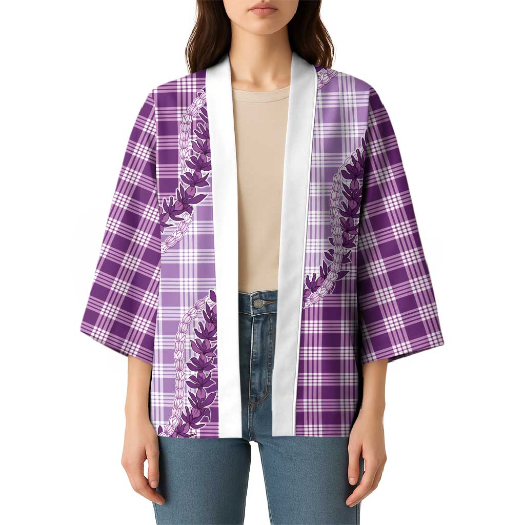 Violet Hawaii Palaka Kimono Hawaiian Pikake Lei LT05 - Polynesian Pride