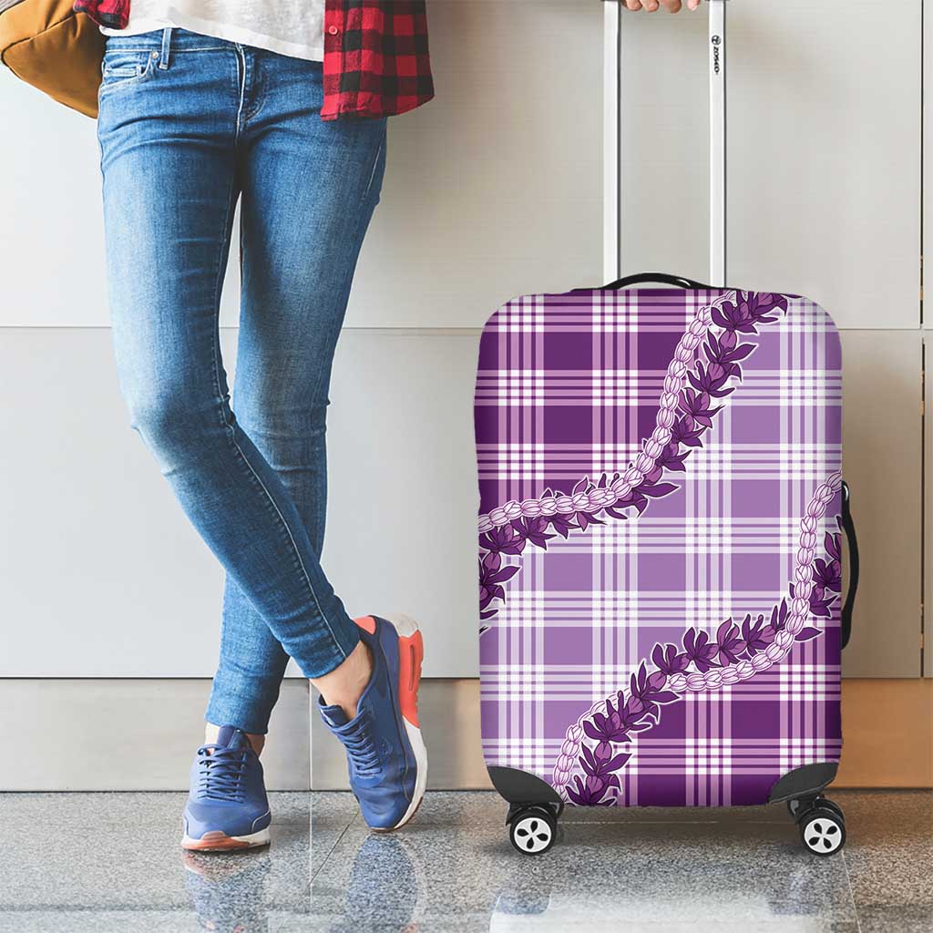 Violet Hawaii Palaka Luggage Cover Hawaiian Pikake Lei LT05 - Polynesian Pride