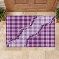 Violet Hawaii Palaka Rubber Doormat Hawaiian Pikake Lei