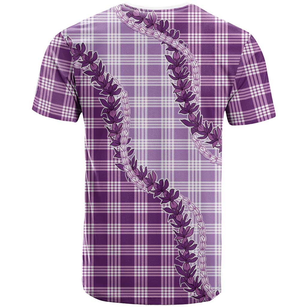 Violet Hawaii Palaka T Shirt Hawaiian Pikake Lei LT05 - Polynesian Pride