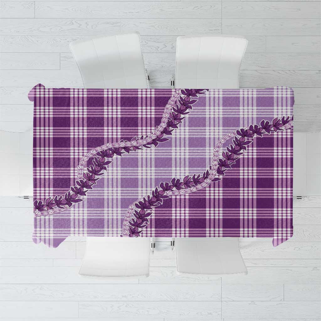 Violet Hawaii Palaka Tablecloth Hawaiian Pikake Lei