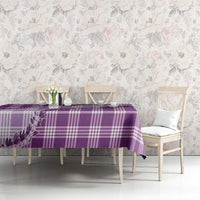 Violet Hawaii Palaka Tablecloth Hawaiian Pikake Lei