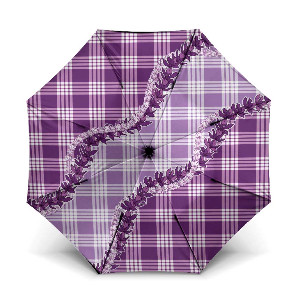 Violet Hawaii Palaka Umbrella Hawaiian Pikake Lei LT05 One Size Folded 11.42 inch Opened Diameter 37.4 inch Violet - Polynesian Pride