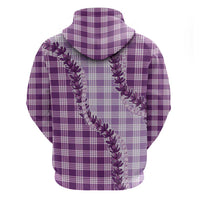 Violet Hawaii Palaka Zip Hoodie Hawaiian Pikake Lei