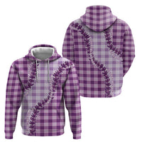 Violet Hawaii Palaka Zip Hoodie Hawaiian Pikake Lei
