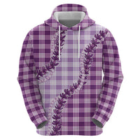 Violet Hawaii Palaka Zip Hoodie Hawaiian Pikake Lei