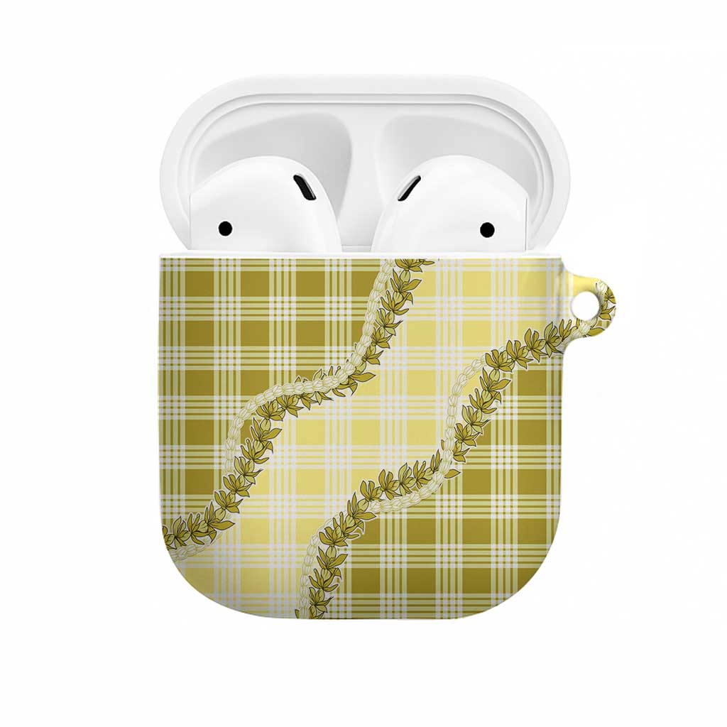 Yellow Hawaii Palaka AirPods Case Hawaiian Pikake Lei LT05 Yellow - Polynesian Pride