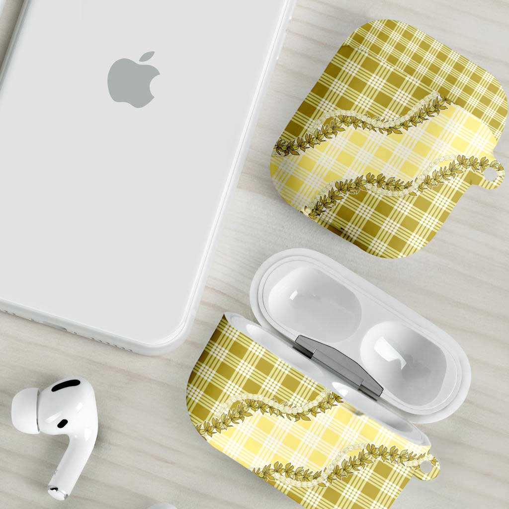 Yellow Hawaii Palaka AirPods Case Hawaiian Pikake Lei LT05 - Polynesian Pride