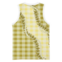 Yellow Hawaii Palaka Basketball Jersey Hawaiian Pikake Lei LT05 - Polynesian Pride