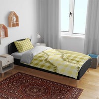 Yellow Hawaii Palaka Bedding Set Hawaiian Pikake Lei LT05 - Polynesian Pride