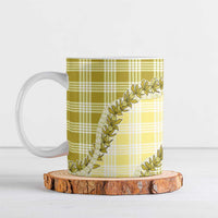Yellow Hawaii Palaka Ceramic Mug Hawaiian Pikake Lei LT05 Yellow - Polynesian Pride