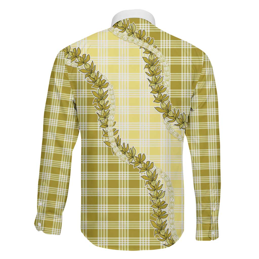 Yellow Hawaii Palaka Family Matching Mermaid Dress and Hawaiian Shirt Hawaiian Pikake Lei