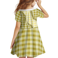 Yellow Hawaii Palaka Family Matching Summer Maxi Dress and Hawaiian Shirt Hawaiian Pikake Lei